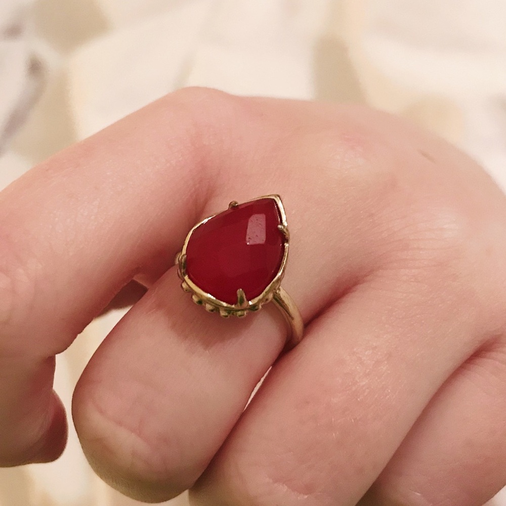 Kendra Scott Pink Jade Daisy Ring (6)